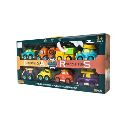 مجموعة سيارات "بازل فن" بالقصور الذاتي: 8 قطع ومرح...