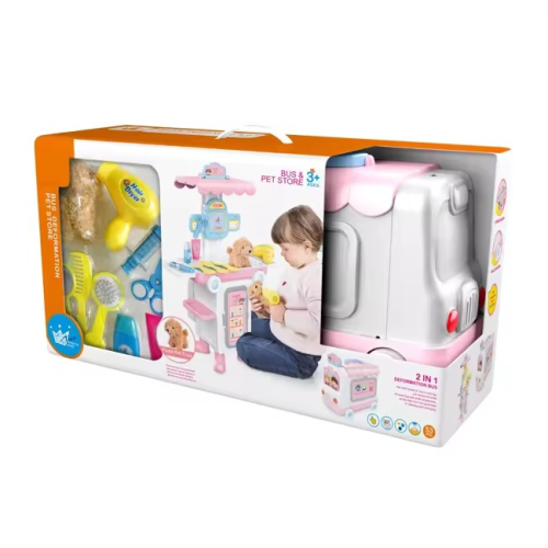 حافلة ألعاب رعاية الحيوانات الأليفة 2 في 1