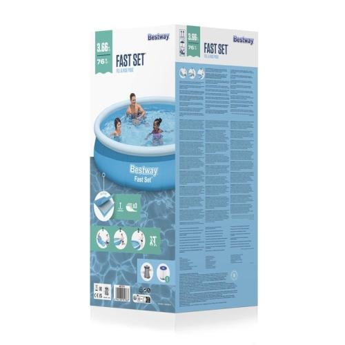 "مسبح سريع النفخ مع مضخة فلتر 3.66م×76سم Bestway F...
