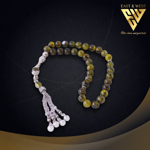 سبحة فاخرة (حجر أخضر متنوع) )