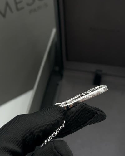 سلسال ميسيكا طويل حجم كبير لون ذهبي / فضي