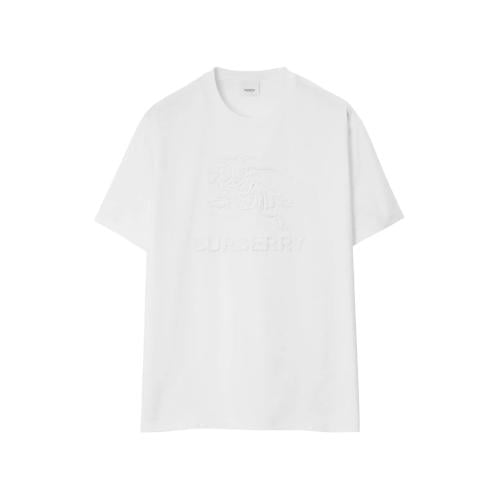 تيشيرت بربري ابيض Burberry Jacquard logo-embossed...