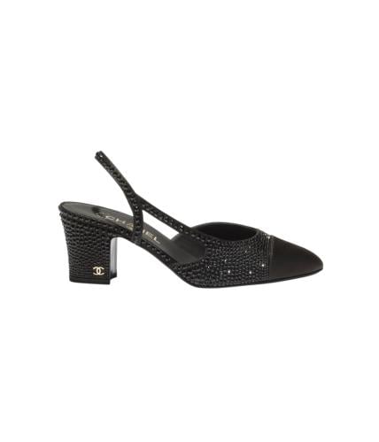 كعب شانيل لامع SLINGBACKS