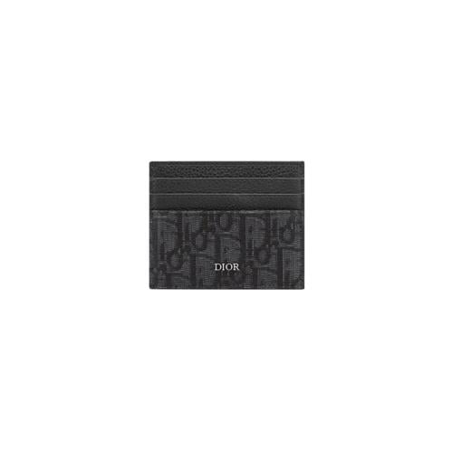 كارد هولدر ديور Card Holder Black Dior Oblique Jac...