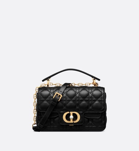 شنطة ديور Dior Jolie Top Handle Bag Black Cannage...