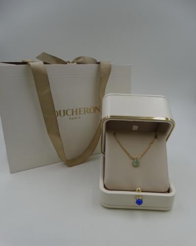 سلسال بوشرون ذهبي و سماوي شفاف