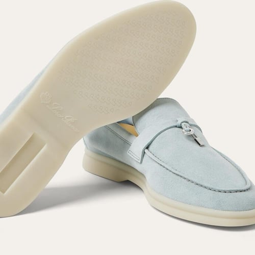 حذاء لورو بيانا فضي Loro Piana Summer Charms Walk