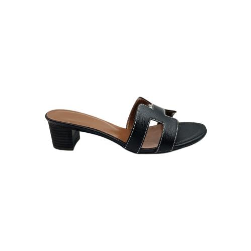 سليبر ايرميز اسود Hermès sandal