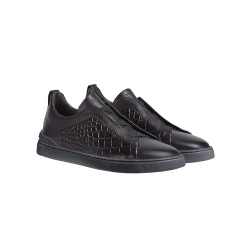 حذاء زينيا Zegna crocodile leather