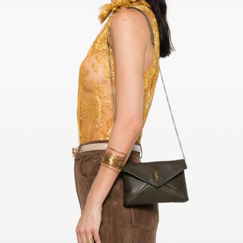 شنطة سان لوران SAINT LAURENT Cassandre Chain Clutc...