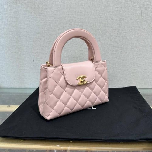 شنطة شانيل Chanel Light Grey Quilted Leather Mini...