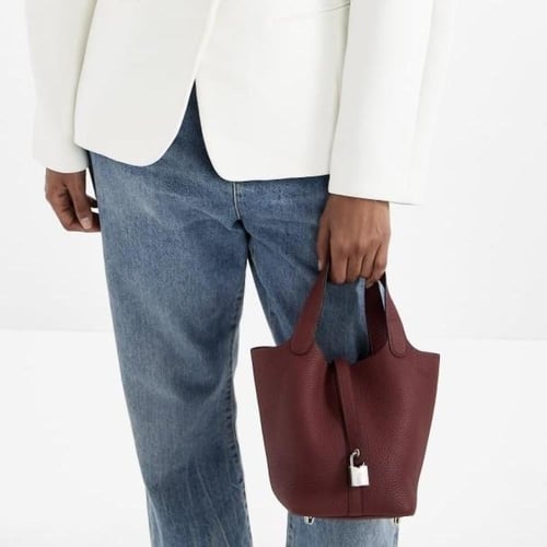 شنطة ارميز Picotin Lock 18 Bag - Hermès silver