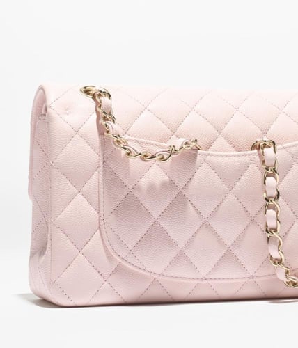 شنطة شانيل Grained Shiny Calfskin & Gold-Tone Meta...