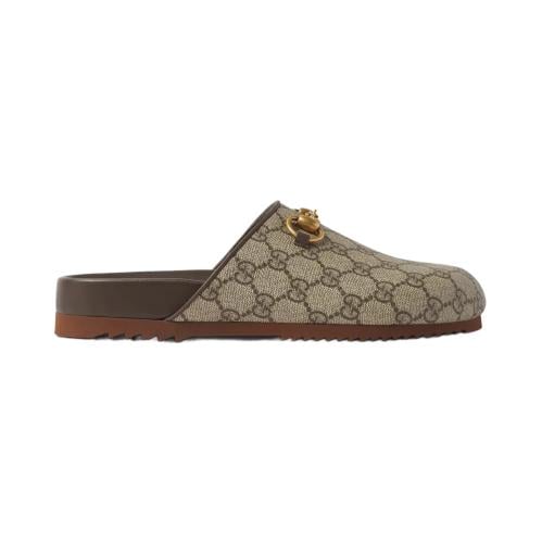 حذاء قوتشي GG Supreme Horsebit Slipper in Canvas