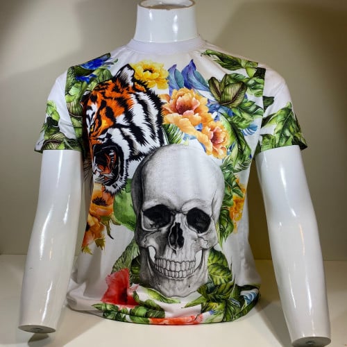 تيشيرت JK لون أبيض