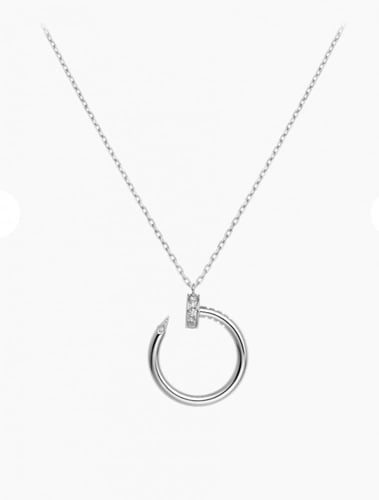 سلسال كارتييه مسمار لون فضي