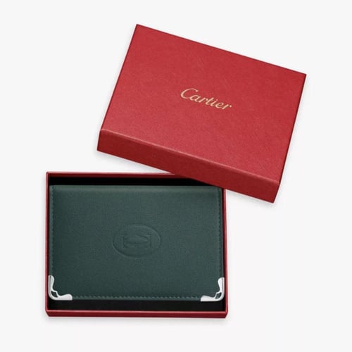 محفظة كارتييه خضراء 4-CREDIT CARD HOLDER, MUST DE...