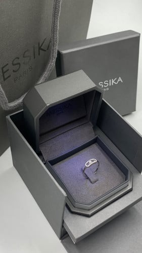 خاتم ميسيكا فضي بجوهرة واحدة