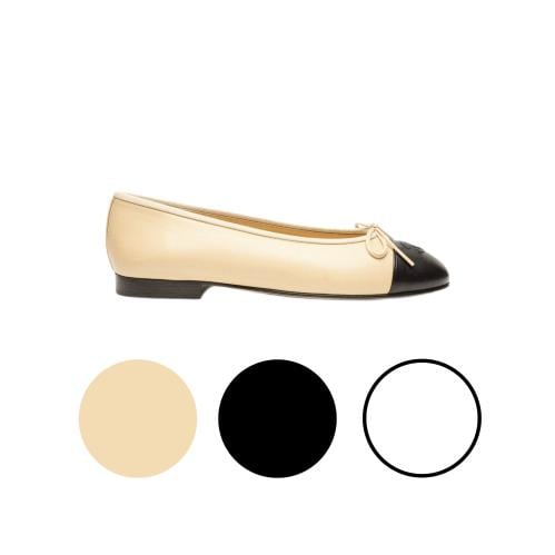 حذاء شانيل Chanel ballerina flat white