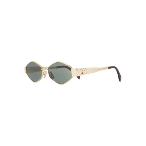 نظارة سيلين اطراف بني Triomphe Geometric Sunglasse...