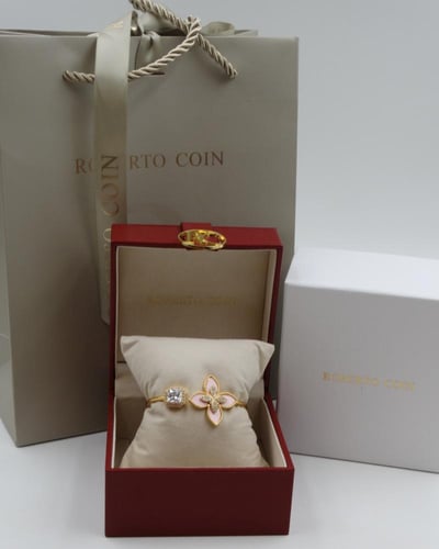 سوارة روبرتو كوين معصم وردي و ذهبي