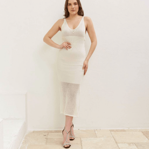 فستان برادا ابيض