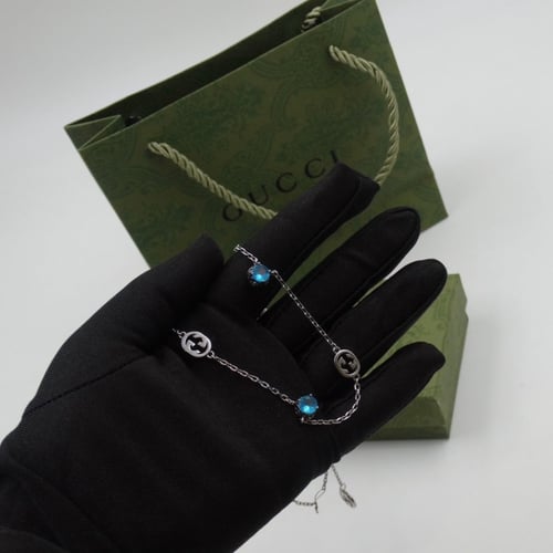 سلسال قوتشي فضي وازرق