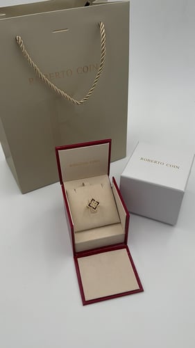 خاتم روبرتو كوين ذهبي و عنابي