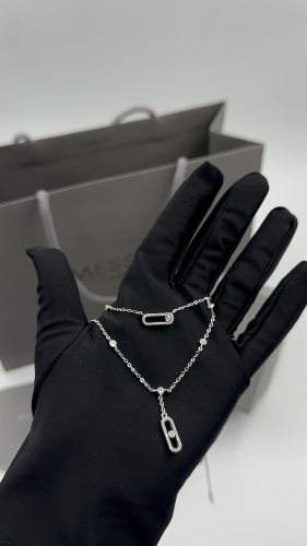 سلسال ميسيكا لون فضي