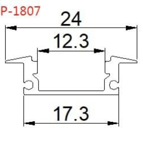 بروفايل انارة المنيوم مع الغطاء بشفة