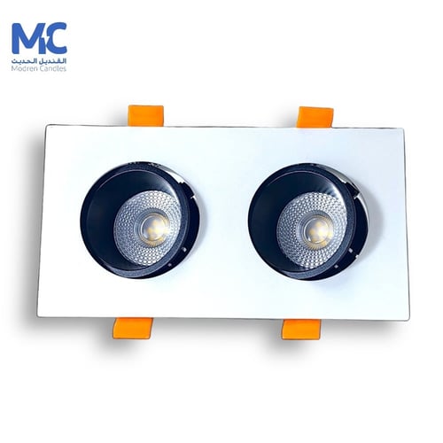 كرتون 20 حبة سبوت لايت مضاد توهج مزدوج فريم ابيض ا...