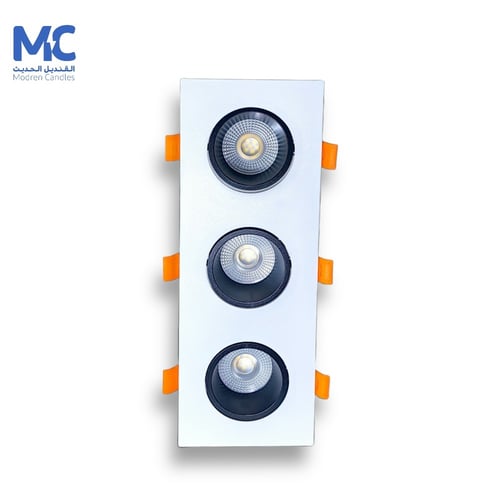 كرتون 20 حبة سبوت لايت مضاد توهج ثلاثي فريم ابيض ا...