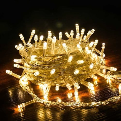 حبل زينة مضيئ ليد 10 متر شمسي 100 لمبة