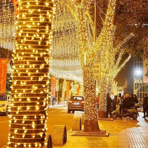 LED حبل زينة 100 متر لمبة كريستال