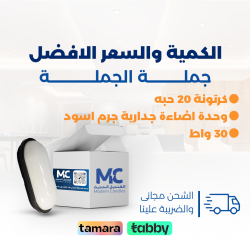 كرتون 20 حبة وحدة اضاءة جدارية جرم اسود 30 واط