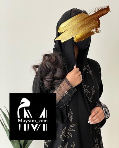 عبايه بقماش كريب ملكي