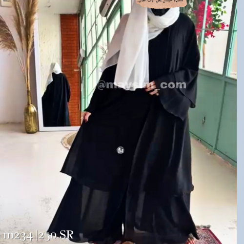 عبايه كلوش بقماش حرير _m234