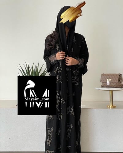 عبايه بقماش كريب ملكي