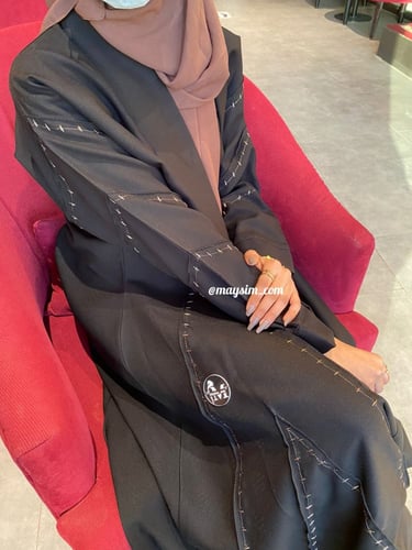 عبايه بقماش كتان _m273