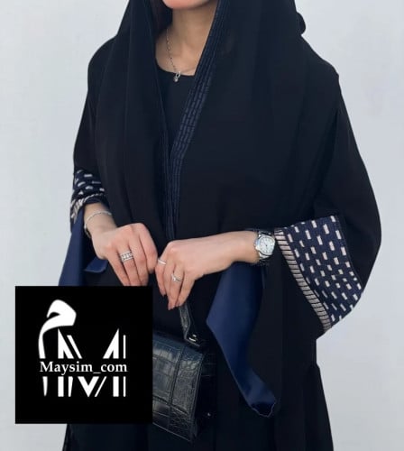 عبايه بقماش كريب ملكي