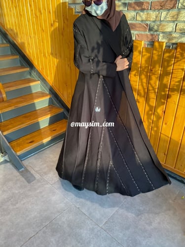 عبايه بقماش كتان _m273