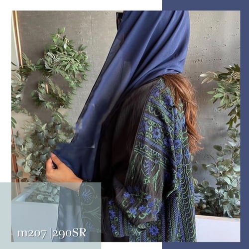 عبايه بقماش كريب مغسول _m207