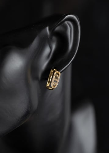 حلق مسيكا ديزاين مطلي ذهب ماركة Elegance Lovers