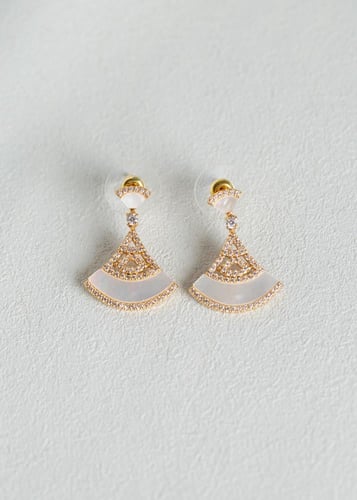 حلق بولغاري ديزاين مطلي ذهب ماركة Elegance Lovers