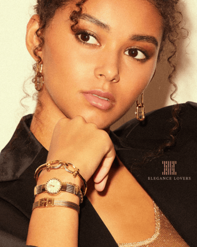 إسوارة مطلية ذهب ماركة شاريول - BIARRITZ BANGLE