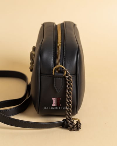 شنطة كروس ماركة روبرتو كافالي Black Camera Bag