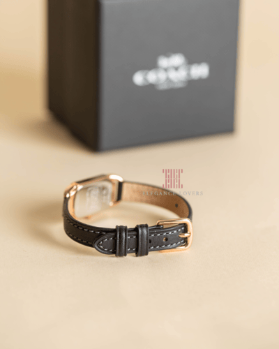 ساعة نسائية ماركة كوتش Cadie Black Leather