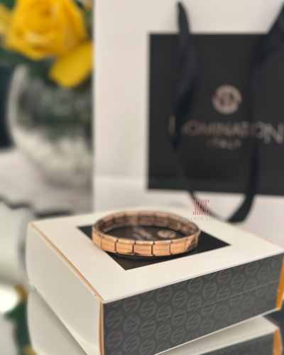 إسوارة كلاسيك مطلية ذهب ماركة نومينيشن (18 وصلة) -...