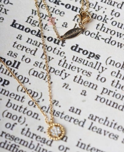 سلسال ألماس و ذهب قيراط 14 ماركة جابرييل