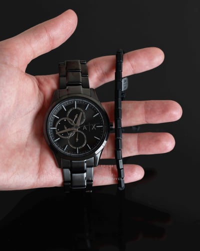 طقم رجالي ساعة + إسوارة ماركة ارماني اكسشينج AX715...